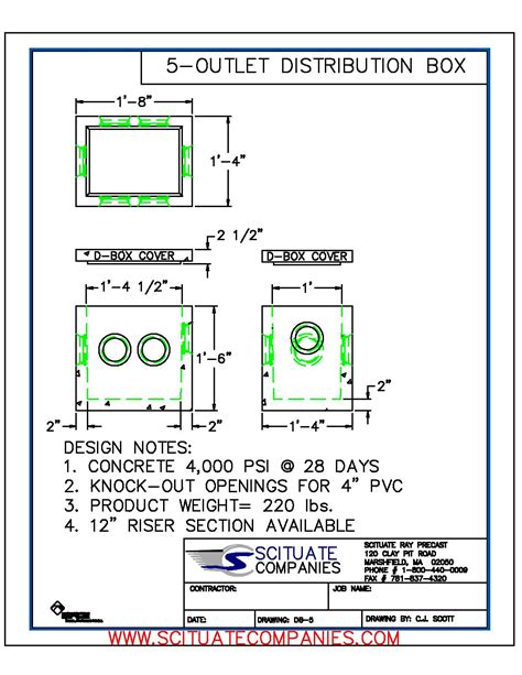 concrete distribution box dimensions|concrete septic distribution box.